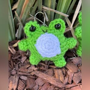 12‎ Crochet Mini Frog Stuffed Keychain